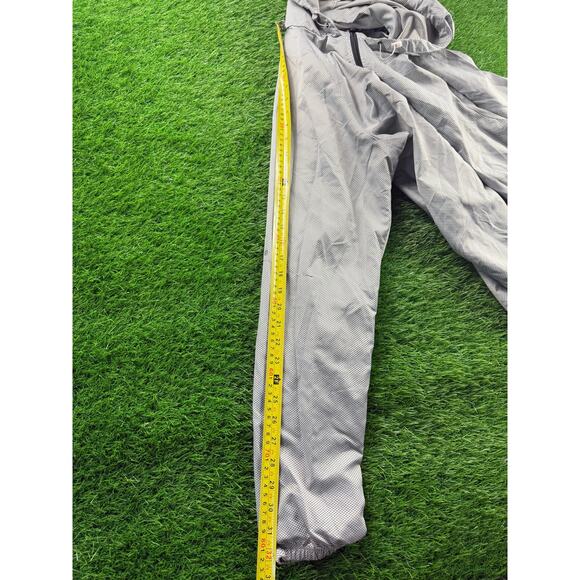 Nike Storm-FIT² Windbreaker Jacket L Silver Gray Reflective Hooded Running Rain - Picture 8 of 11